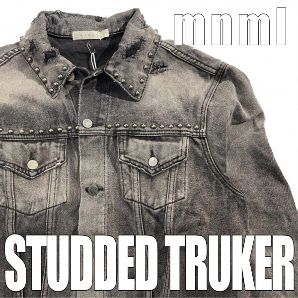 mnml STUDDED TRUCKER DENIM JACKET 入荷‼！サムネイル